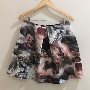 Carven Rapid Waters Patterned Skirt